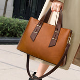 Sac à main simple élégant grande capacité multi-compartiments sac à bandoulière travail bureau sac messager